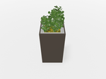 Magnuson Square Painted Steel Indoor Planter with Internal Rigid Liner and Adjustable Glides (MAG - VA1818L - P - XXX) - SchoolOutlet