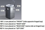 Magnuson VA1818L - SEC Valuta 40 - Gallon Steel Security Waste Receptacle with Locking Top and Document Slot (MAG - VA1818L - SEC) - SchoolOutlet