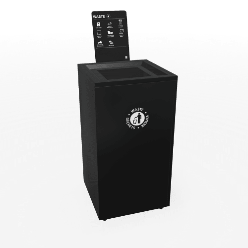 Magnuson VA1818L - SEC Valuta 40 - Gallon Steel Security Waste Receptacle with Locking Top and Document Slot (MAG - VA1818L - SEC) - SchoolOutlet