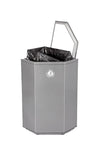 Magnuson VA18SCL Valuta 35 - Gallon Steel Corner Waste Receptacle with Internal Rigid Liner and Bag Arms (MAG - VA18SCL) - SchoolOutlet