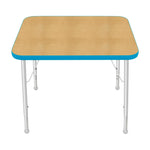 Mahar Creative Colors Small Rectangle Activity Table Preschool Height Adjustable Legs 30