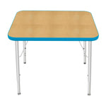 Mahar Creative Colors Small Rectangle Activity Table Preschool Height Adjustable Legs 30