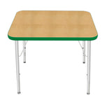 Mahar Creative Colors Small Rectangle Activity Table Preschool Height Adjustable Legs 30