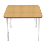Mahar Creative Colors Small Rectangle Activity Table Preschool Height Adjustable Legs 30