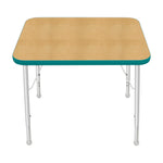 Mahar Creative Colors Small Rectangle Activity Table Preschool Height Adjustable Legs 30
