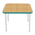Mahar Creative Colors Small Rectangle Activity Table Preschool Height Adjustable Legs 30