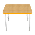 Mahar Creative Colors Small Rectangle Activity Table Preschool Height Adjustable Legs 30