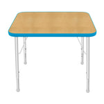 Mahar Creative Colors Small Rectangle Activity Table Preschool Height Adjustable Legs 36