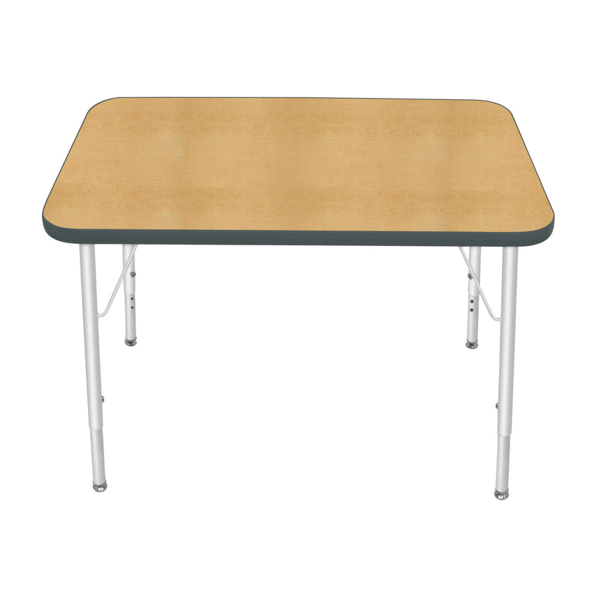 Mahar Creative Colors Small Rectangle Activity Table Preschool Height Adjustable Legs 36"W x 24"D x 17" - 25"H (MHR - 2436LO) - SchoolOutlet