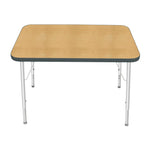 Mahar Creative Colors Small Rectangle Activity Table Preschool Height Adjustable Legs 36