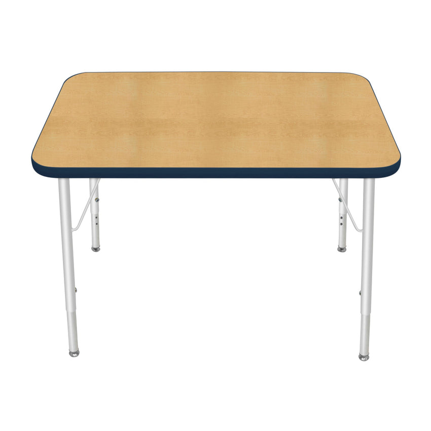 Mahar Creative Colors Small Rectangle Activity Table Preschool Height Adjustable Legs 36"W x 24"D x 17" - 25"H (MHR - 2436LO) - SchoolOutlet