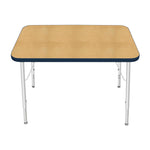 Mahar Creative Colors Small Rectangle Activity Table Preschool Height Adjustable Legs 36
