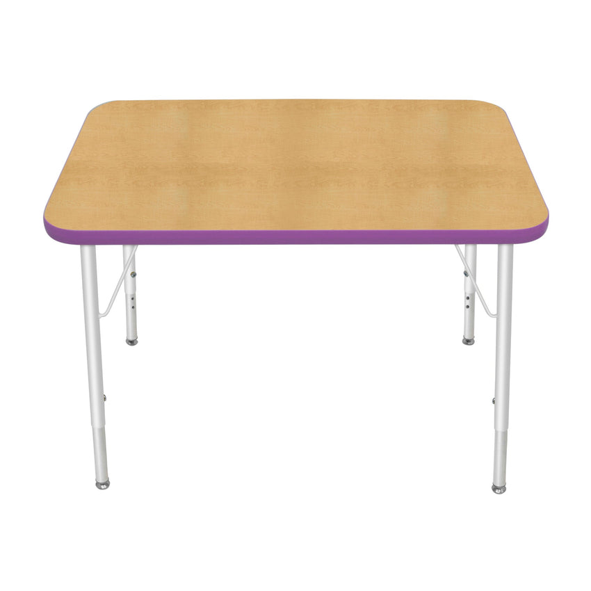 Mahar Creative Colors Small Rectangle Activity Table Preschool Height Adjustable Legs 36"W x 24"D x 17" - 25"H (MHR - 2436LO) - SchoolOutlet