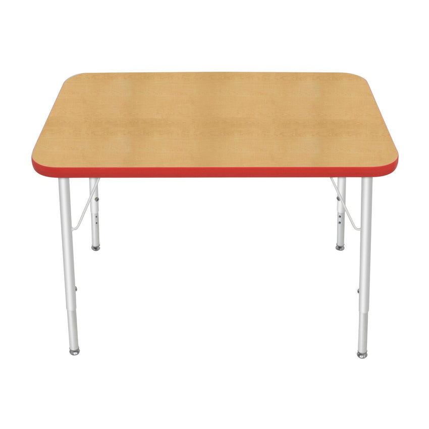 Mahar Creative Colors Small Rectangle Activity Table Preschool Height Adjustable Legs 36"W x 24"D x 17" - 25"H (MHR - 2436LO) - SchoolOutlet