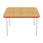 Mahar Creative Colors Small Rectangle Activity Table Preschool Height Adjustable Legs 36