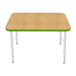 Mahar Creative Colors Small Rectangle Activity Table Preschool Height Adjustable Legs 36