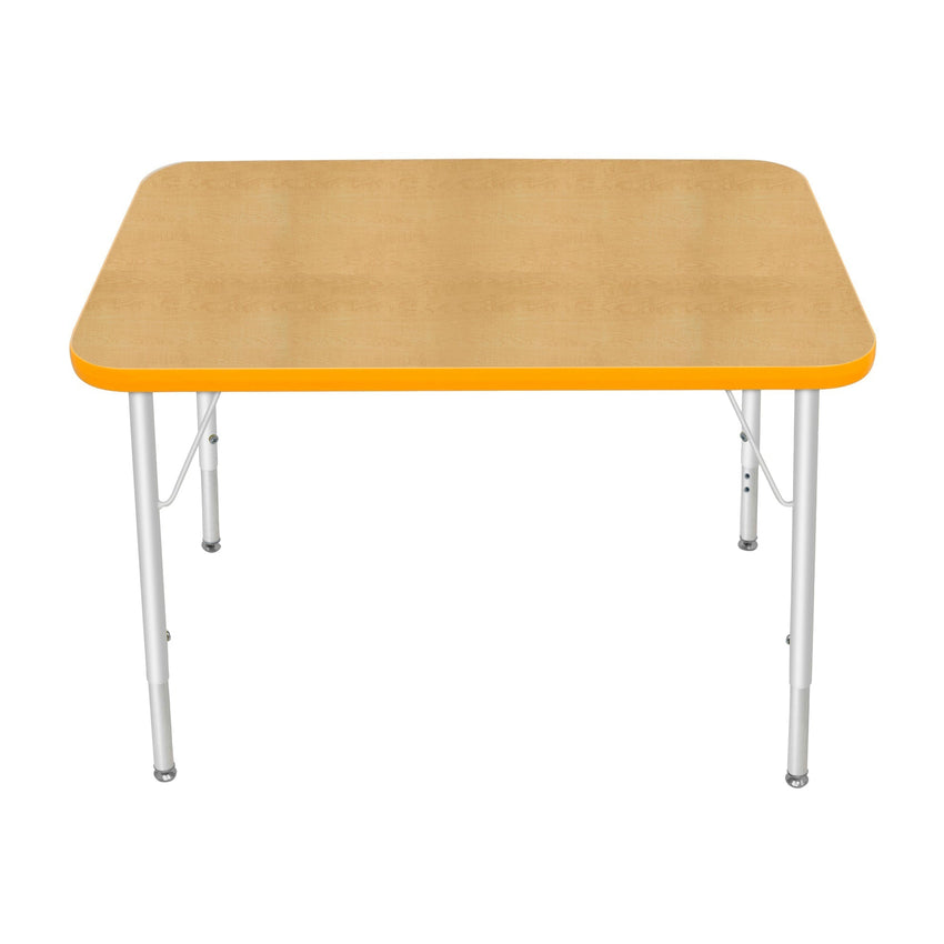 Mahar Creative Colors Small Rectangle Activity Table Preschool Height Adjustable Legs 36"W x 24"D x 17" - 25"H (MHR - 2436LO) - SchoolOutlet