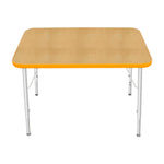 Mahar Creative Colors Small Rectangle Activity Table Preschool Height Adjustable Legs 36