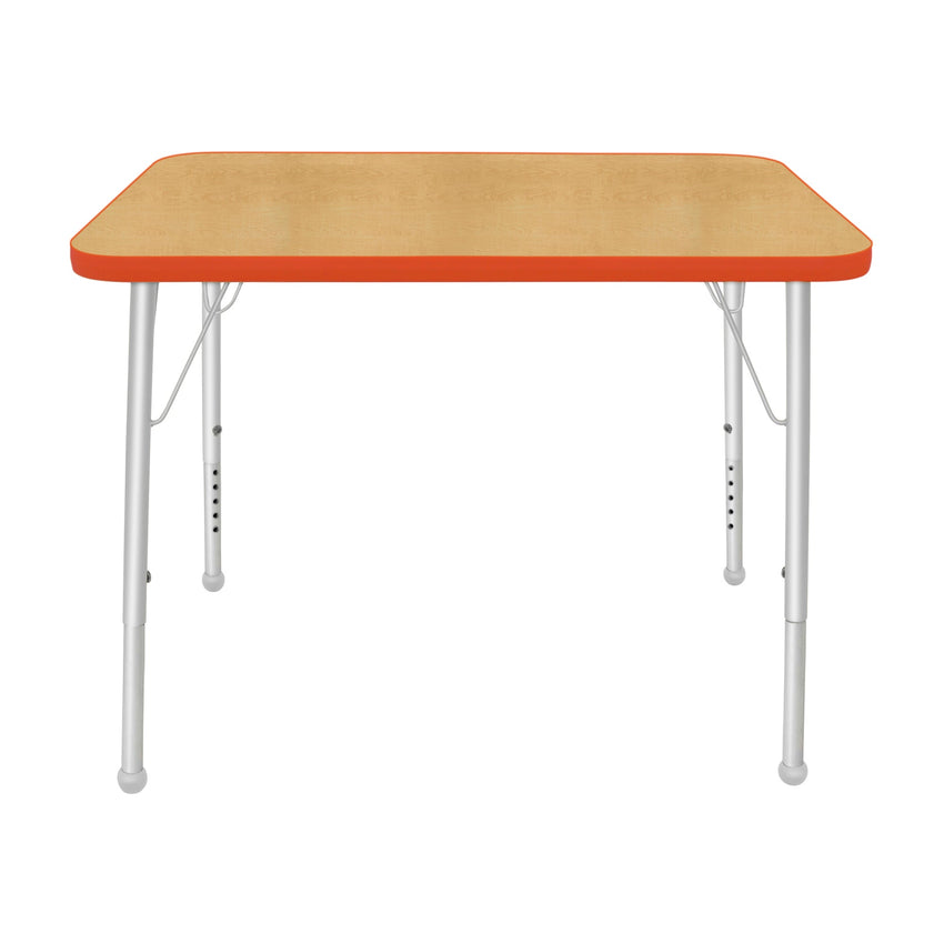 Mahar Creative Colors Small Rectangle Activity Table Preschool Height Adjustable Legs 48"W x 24"D x 17" - 25"H (MHR - 2448LO) - SchoolOutlet