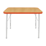Mahar Creative Colors Small Rectangle Activity Table Preschool Height Adjustable Legs 48
