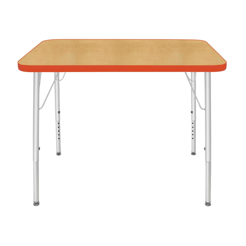 Mahar Creative Colors Small Rectangle Activity Table Preschool Height Adjustable Legs 48"W x 24"D x 17" - 25"H (MHR - 2448LO) - SchoolOutlet