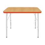 Mahar Creative Colors Small Rectangle Activity Table Preschool Height Adjustable Legs 48