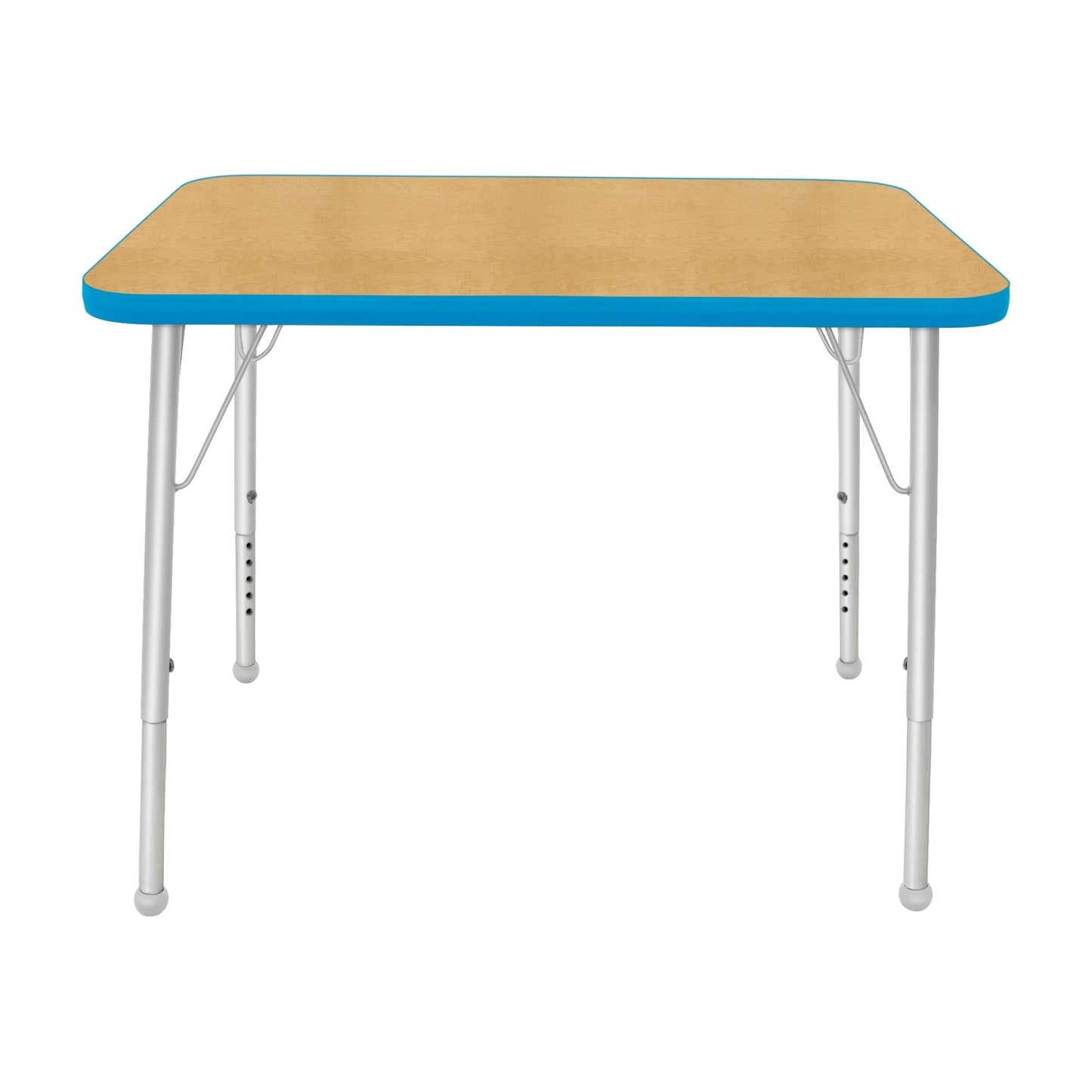 Mahar Creative Colors Small Rectangle Activity Table Preschool Height Adjustable Legs 48"W x 24"D x 17" - 25"H (MHR - 2448LO) - SchoolOutlet