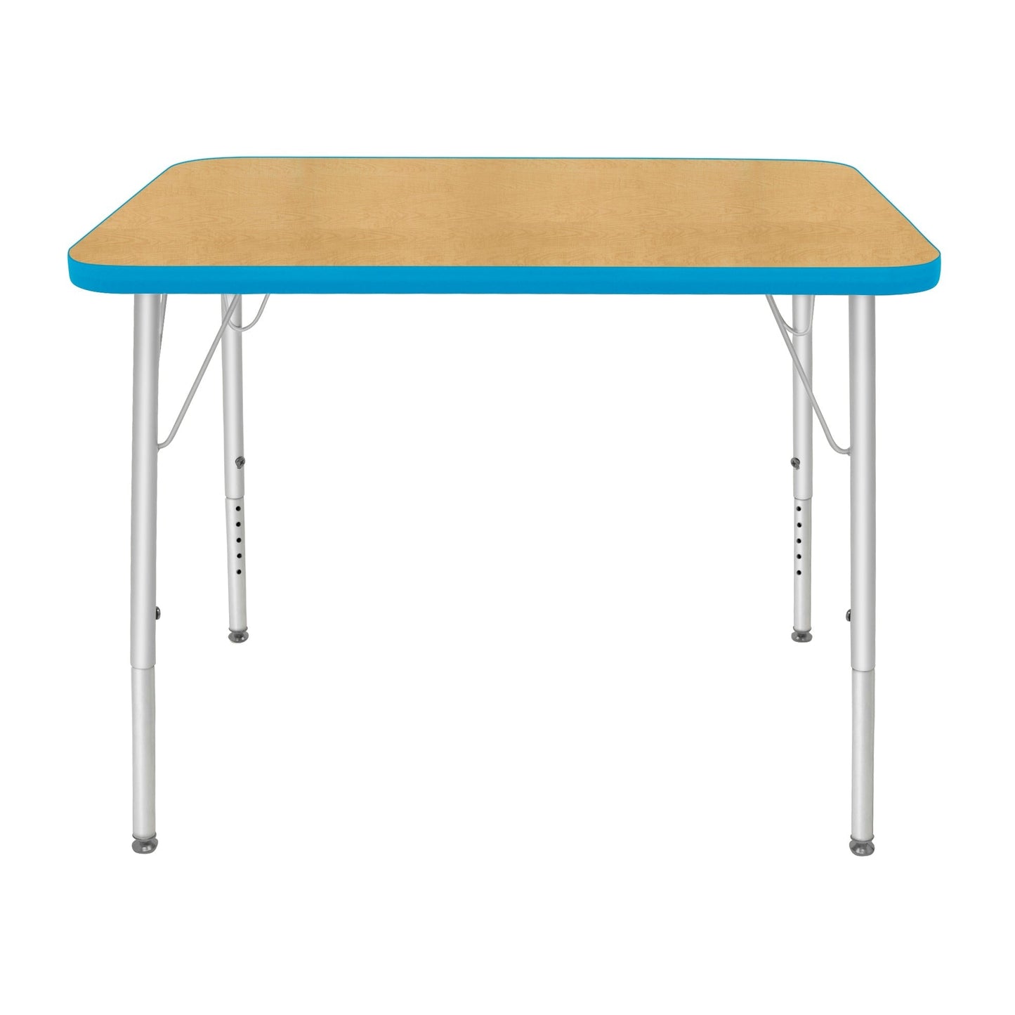 Mahar Creative Colors Small Rectangle Activity Table Preschool Height Adjustable Legs 48"W x 24"D x 17" - 25"H (MHR - 2448LO) - SchoolOutlet