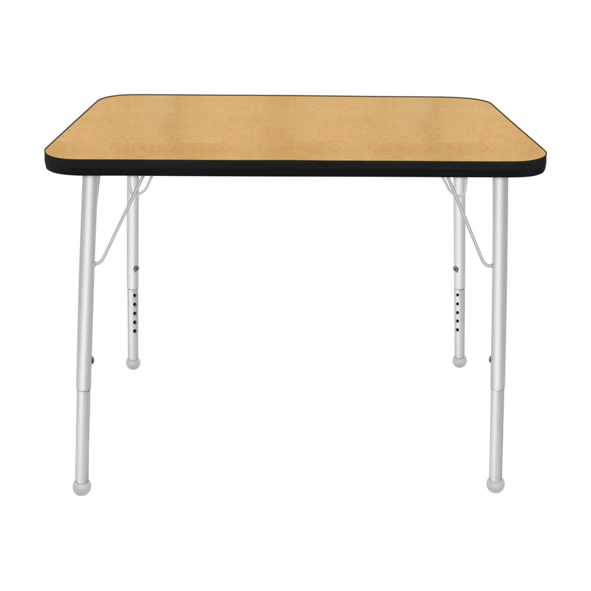 Mahar Creative Colors Small Rectangle Activity Table Preschool Height Adjustable Legs 48"W x 24"D x 17" - 25"H (MHR - 2448LO) - SchoolOutlet
