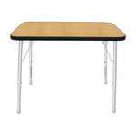 Mahar Creative Colors Small Rectangle Activity Table Preschool Height Adjustable Legs 48