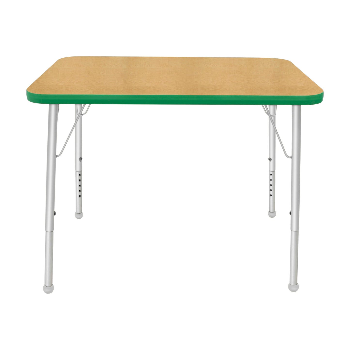 Mahar Creative Colors Small Rectangle Activity Table Preschool Height Adjustable Legs 48"W x 24"D x 17" - 25"H (MHR - 2448LO) - SchoolOutlet