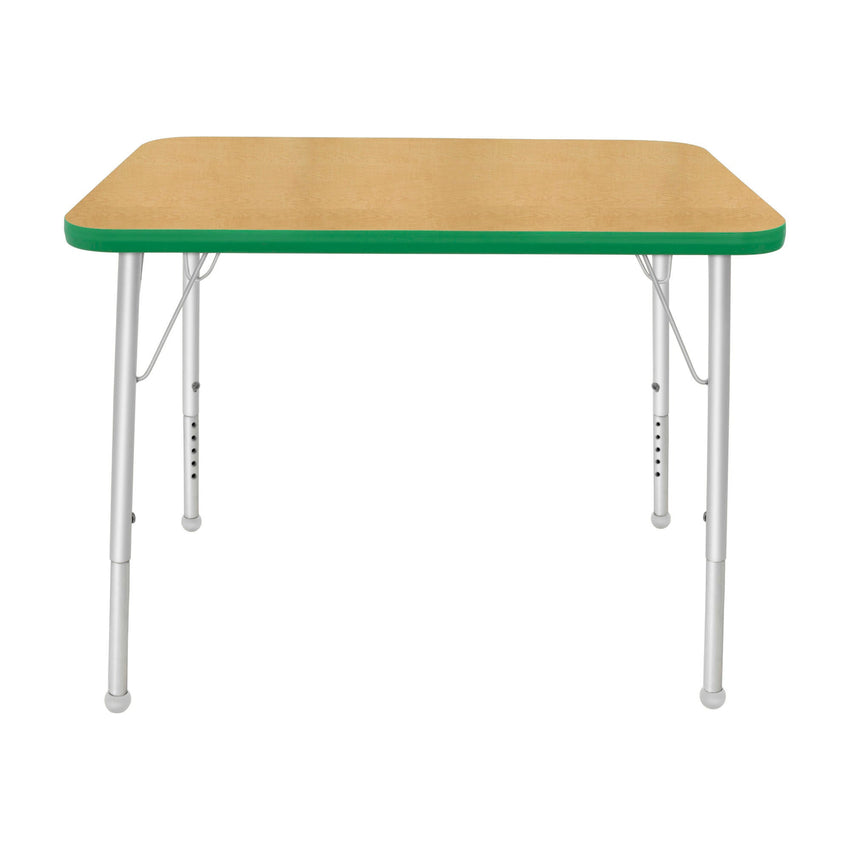 Mahar Creative Colors Small Rectangle Activity Table Preschool Height Adjustable Legs 48"W x 24"D x 17" - 25"H (MHR - 2448LO) - SchoolOutlet