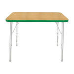 Mahar Creative Colors Small Rectangle Activity Table Preschool Height Adjustable Legs 48
