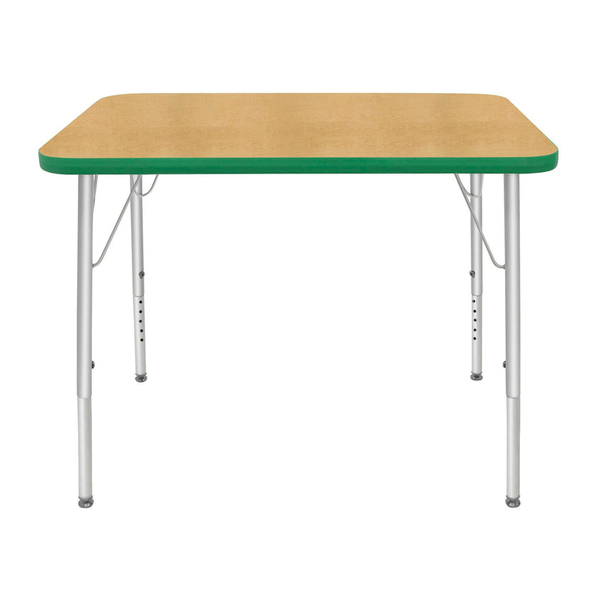Mahar Creative Colors Small Rectangle Activity Table Preschool Height Adjustable Legs 48"W x 24"D x 17" - 25"H (MHR - 2448LO) - SchoolOutlet