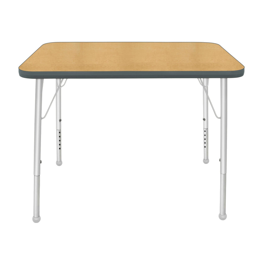 Mahar Creative Colors Small Rectangle Activity Table Preschool Height Adjustable Legs 48"W x 24"D x 17" - 25"H (MHR - 2448LO) - SchoolOutlet
