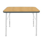 Mahar Creative Colors Small Rectangle Activity Table Preschool Height Adjustable Legs 48