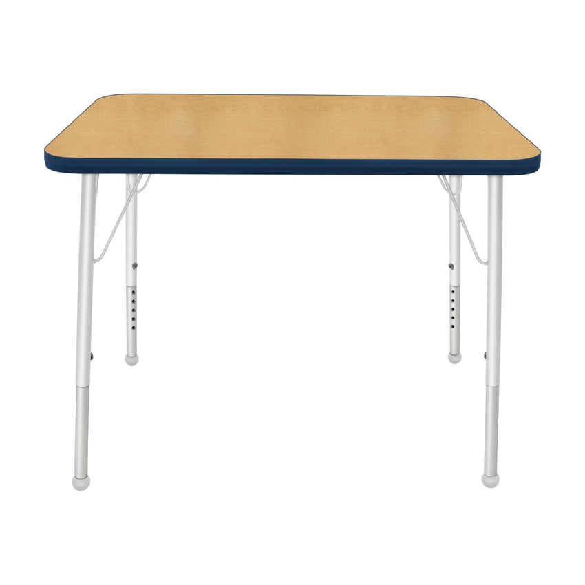 Mahar Creative Colors Small Rectangle Activity Table Preschool Height Adjustable Legs 48"W x 24"D x 17" - 25"H (MHR - 2448LO) - SchoolOutlet