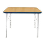 Mahar Creative Colors Small Rectangle Activity Table Preschool Height Adjustable Legs 48