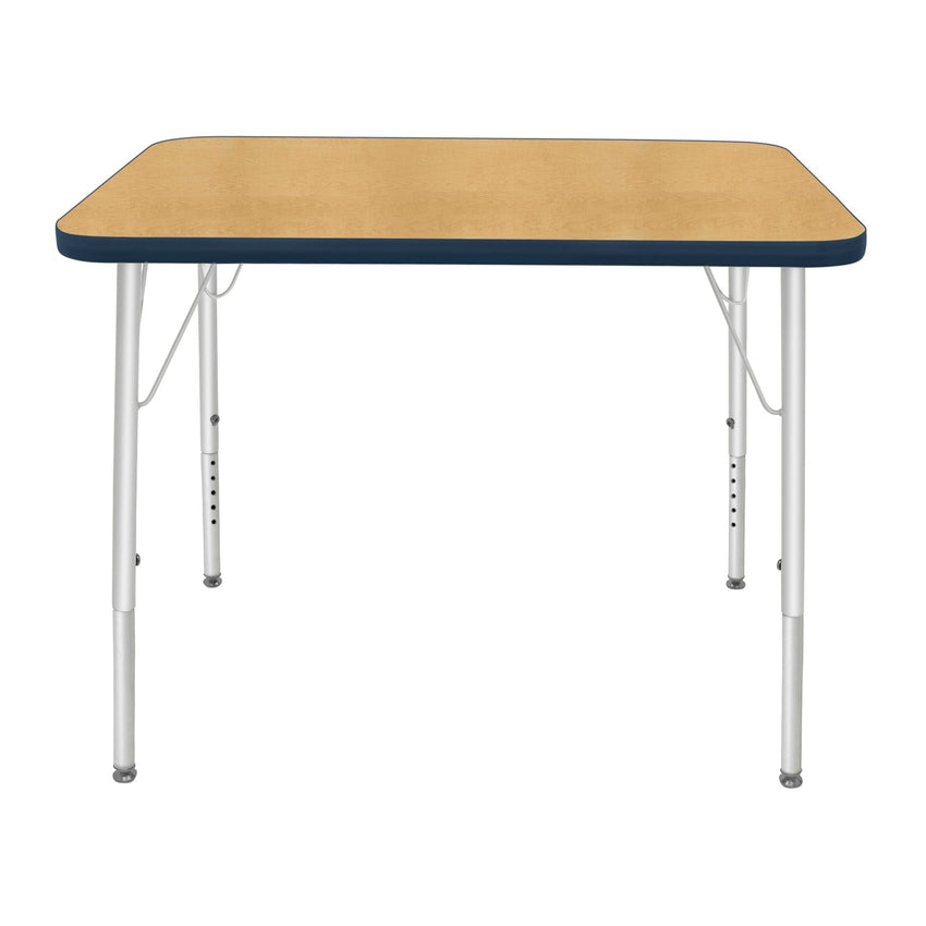 Mahar Creative Colors Small Rectangle Activity Table Preschool Height Adjustable Legs 48"W x 24"D x 17" - 25"H (MHR - 2448LO) - SchoolOutlet