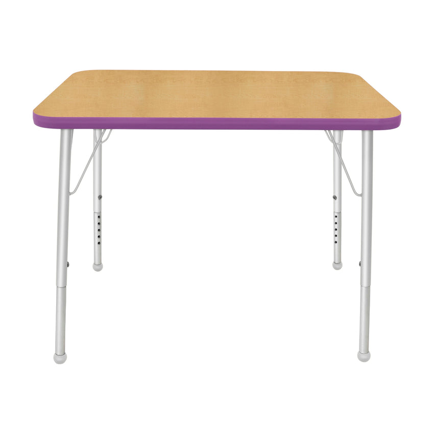 Mahar Creative Colors Small Rectangle Activity Table Preschool Height Adjustable Legs 48"W x 24"D x 17" - 25"H (MHR - 2448LO) - SchoolOutlet