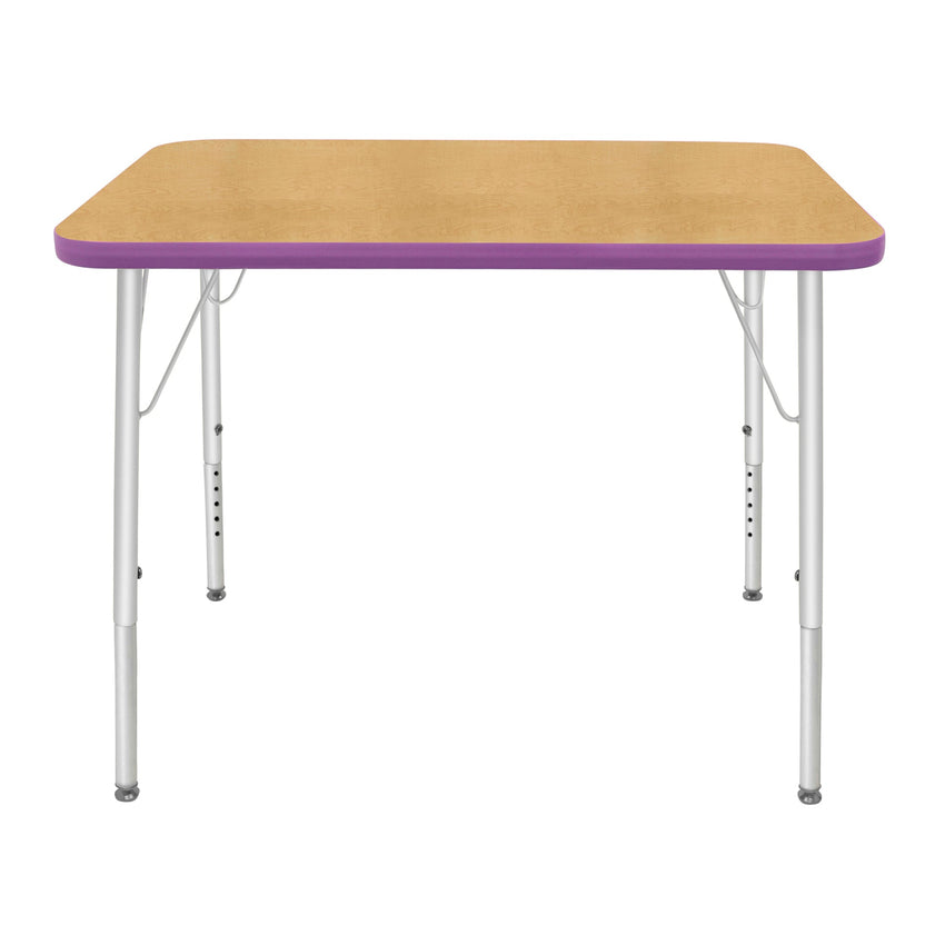 Mahar Creative Colors Small Rectangle Activity Table Preschool Height Adjustable Legs 48"W x 24"D x 17" - 25"H (MHR - 2448LO) - SchoolOutlet