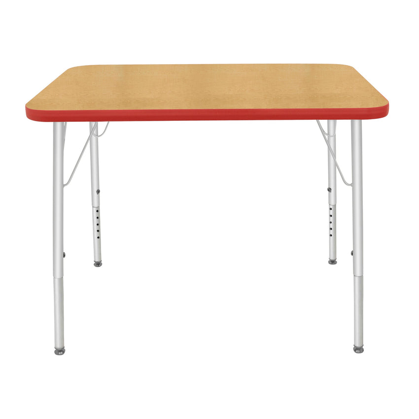 Mahar Creative Colors Small Rectangle Activity Table Preschool Height Adjustable Legs 48"W x 24"D x 17" - 25"H (MHR - 2448LO) - SchoolOutlet