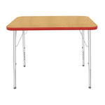 Mahar Creative Colors Small Rectangle Activity Table Preschool Height Adjustable Legs 48