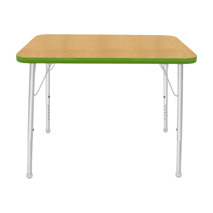Mahar Creative Colors Small Rectangle Activity Table Preschool Height Adjustable Legs 48"W x 24"D x 17" - 25"H (MHR - 2448LO) - SchoolOutlet
