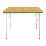 Mahar Creative Colors Small Rectangle Activity Table Preschool Height Adjustable Legs 48
