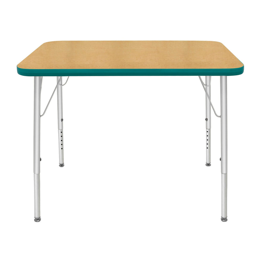 Mahar Creative Colors Small Rectangle Activity Table Preschool Height Adjustable Legs 48"W x 24"D x 17" - 25"H (MHR - 2448LO) - SchoolOutlet