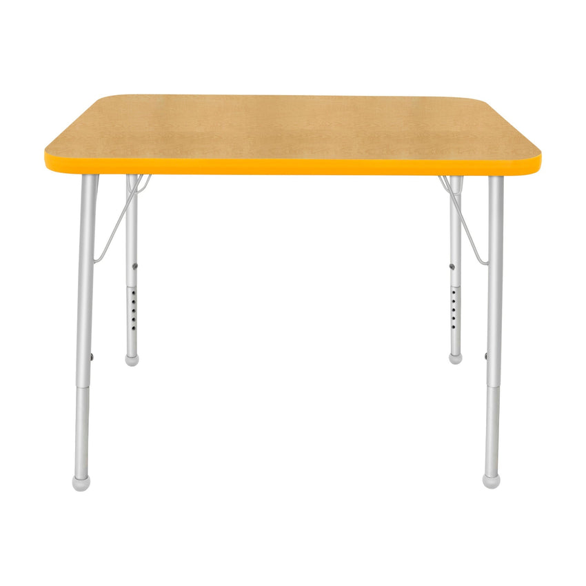 Mahar Creative Colors Small Rectangle Activity Table Preschool Height Adjustable Legs 48"W x 24"D x 17" - 25"H (MHR - 2448LO) - SchoolOutlet