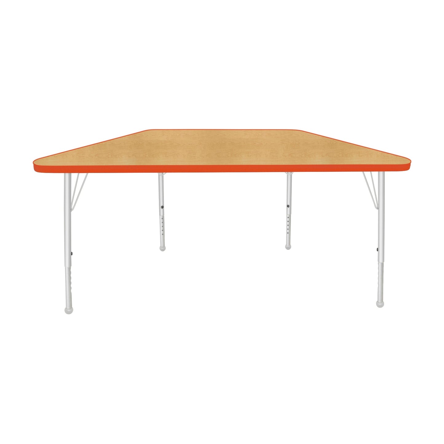 Mahar Creative Colors Small Trapezoid Activity Table Preschool Height Adjustable Legs 48"W x 24"D x 17" - 25"H (MHR-2448TLO)