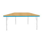 Mahar Creative Colors Small Trapezoid Activity Table Preschool Height Adjustable Legs 48