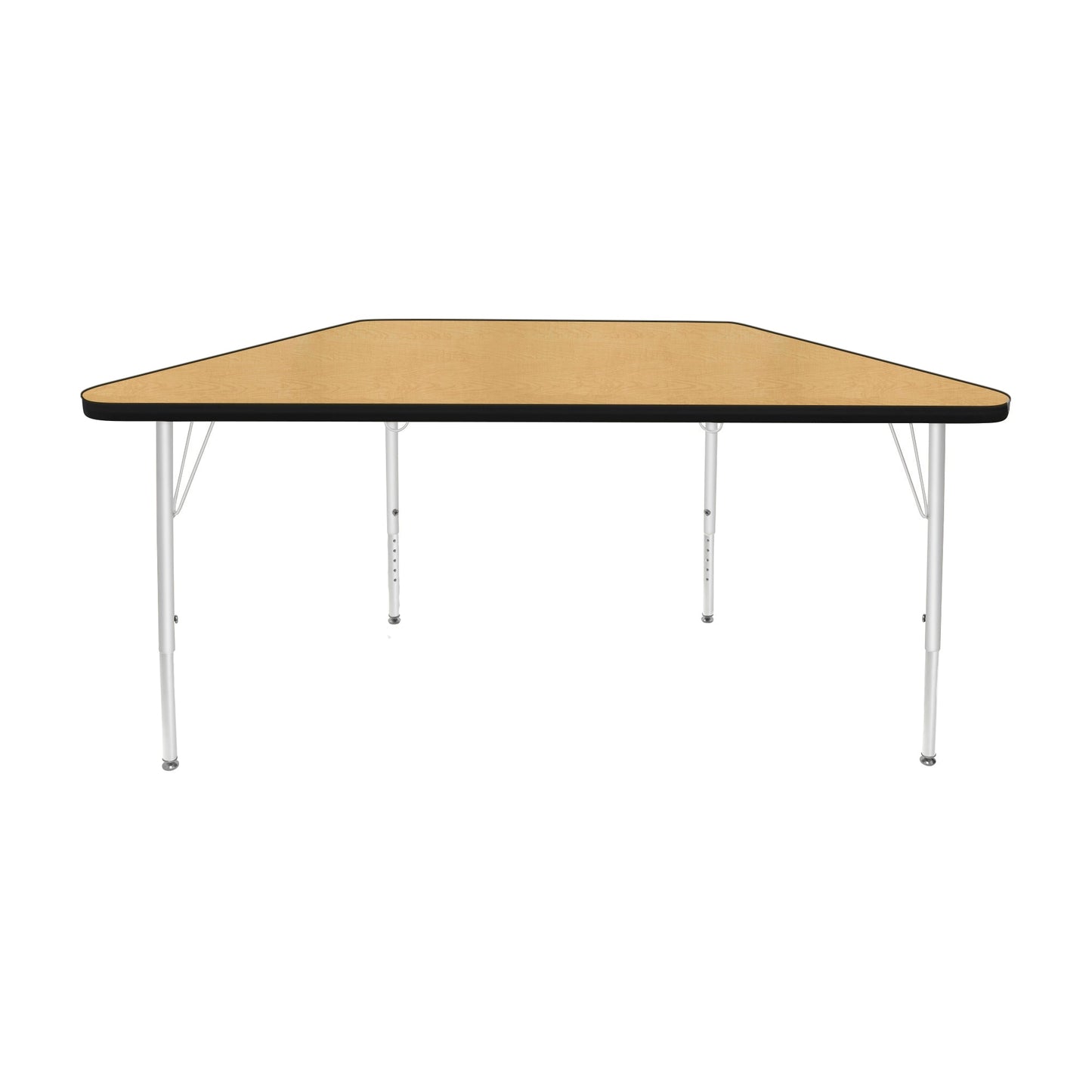 Mahar Creative Colors Small Trapezoid Activity Table Preschool Height Adjustable Legs 48"W x 24"D x 17" - 25"H (MHR-2448TLO)